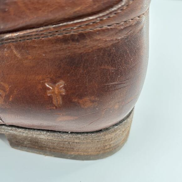 Frye Melissa Button 2 Women's Size 8.5B Brown Leather Boots Redwood - Picture 6 of 11